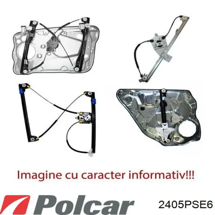 Механізм склопідіймача дверей передніх, правих Polcar 2405PSE6 ціна, від 41.74 USD