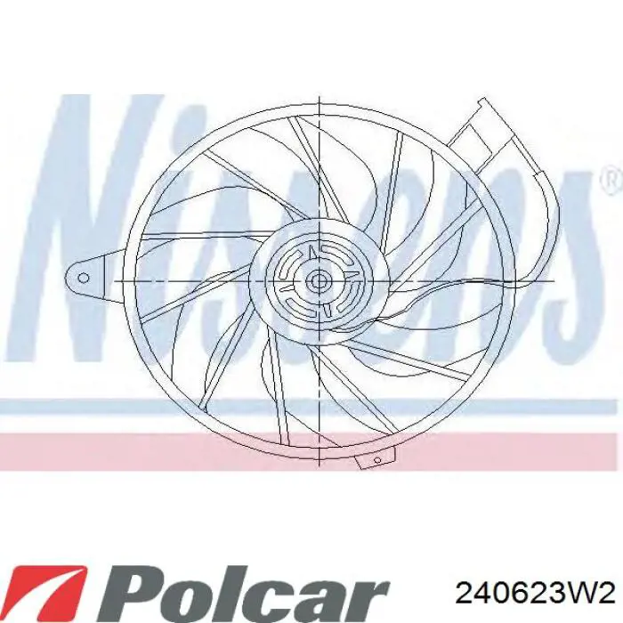 Дифузор (кожух) радіатора охолодження 240623W2 Polcar