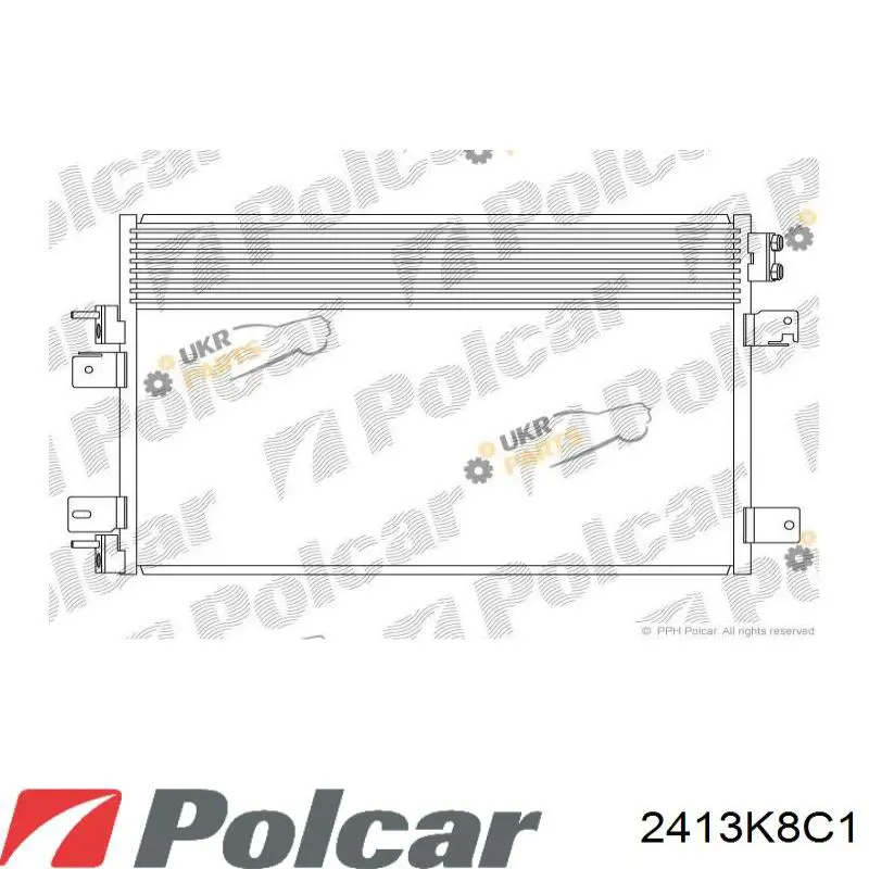 Конденсатор кондиціонера Polcar 2413K8C1 ціна, від 75.37 USD