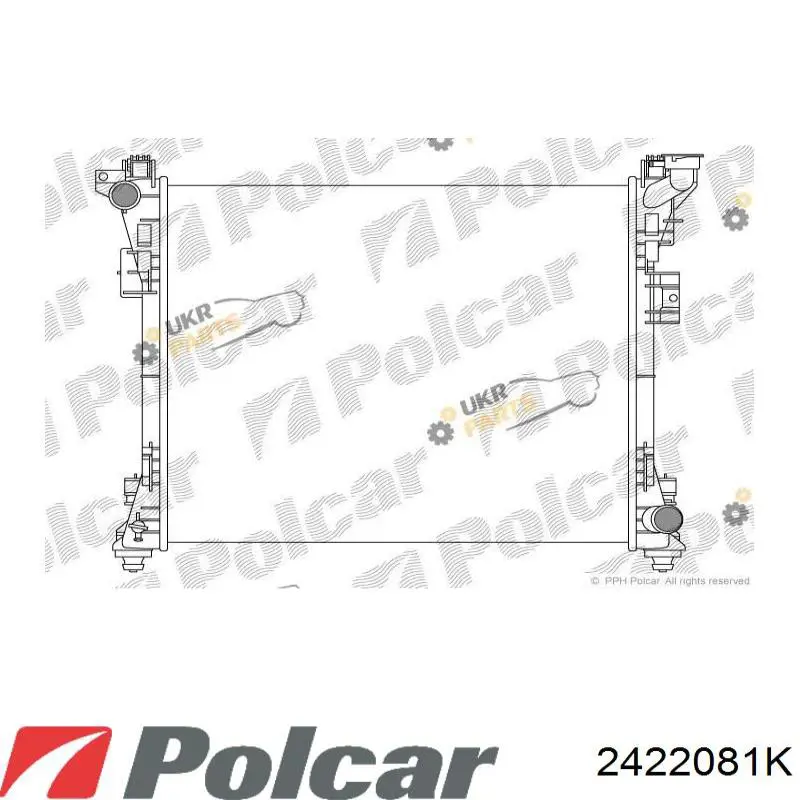 2422081K Polcar Радіатор охолодження двигуна