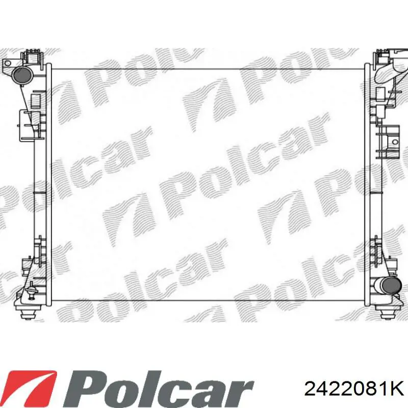 Радіатор основний Polcar 2422081K ціна, від 138.37 USD