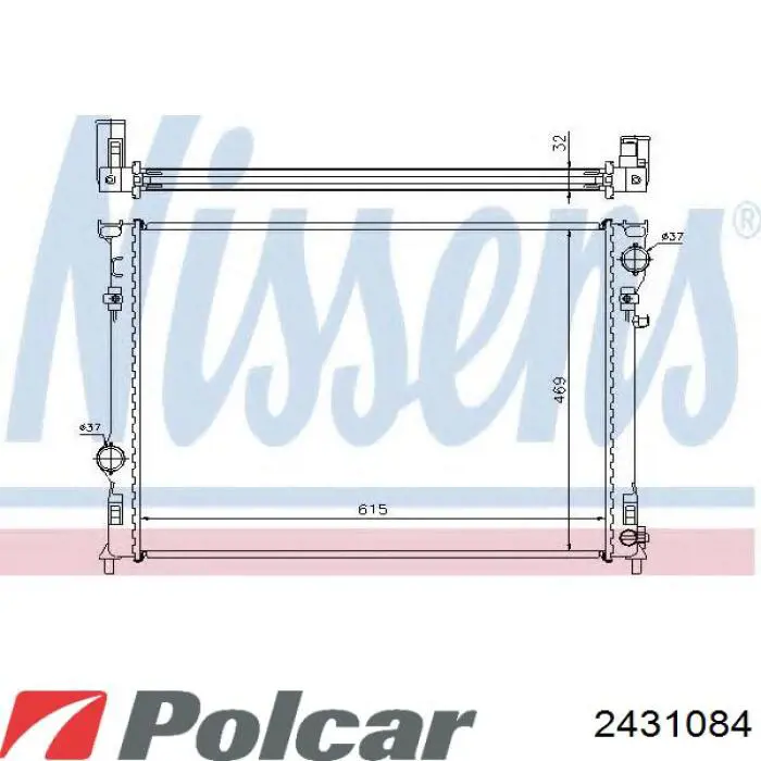 Радіатор 2431084 Polcar