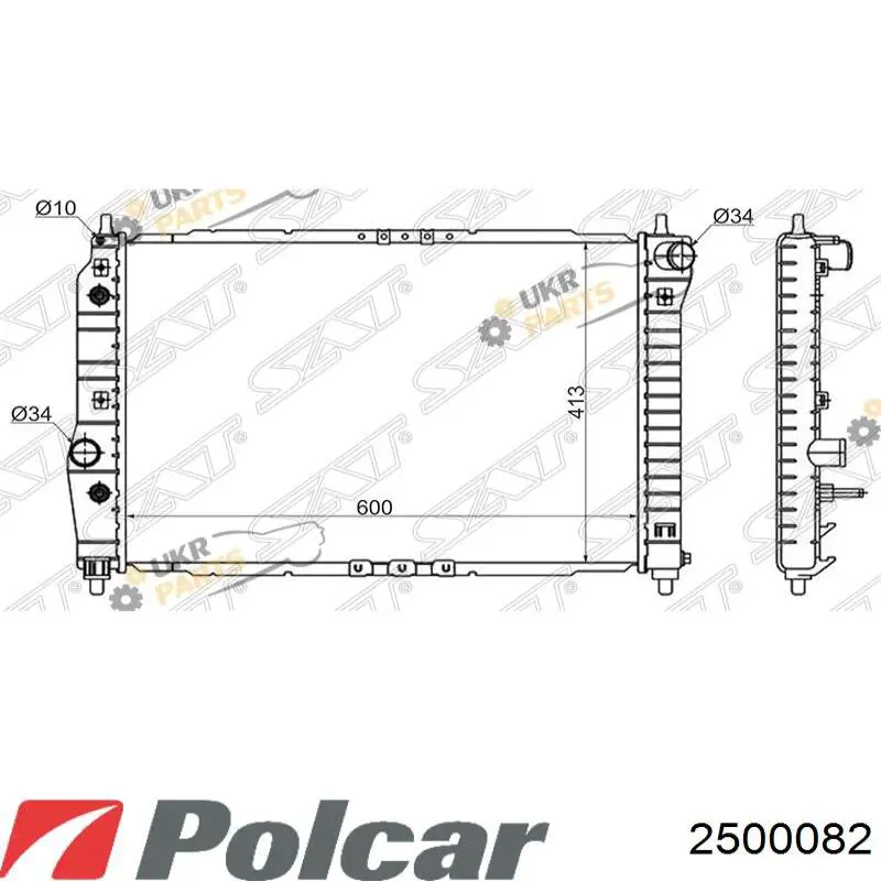 2500082 Polcar радіатор охолодження двигуна