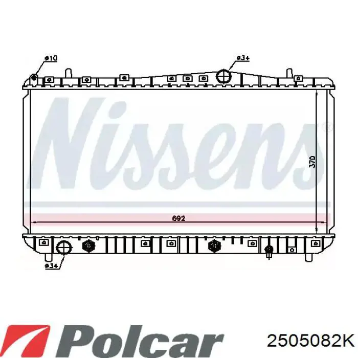 Радіатор 2505082K Polcar