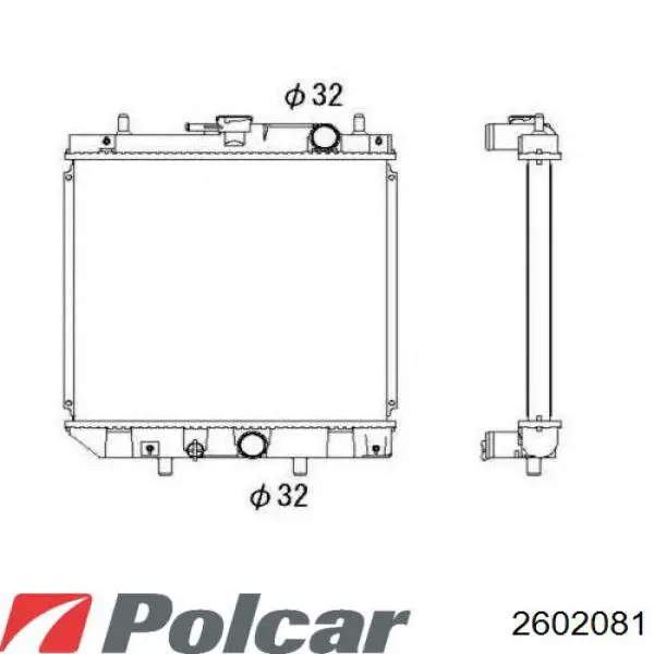 2602081 Polcar радіатор охолодження двигуна