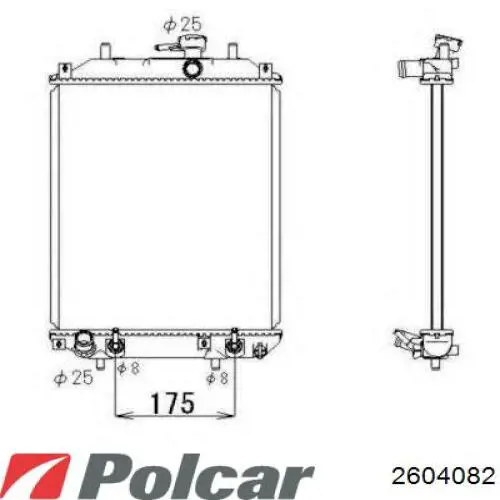 Купити 2604082 Polcar Радіатор двигуна