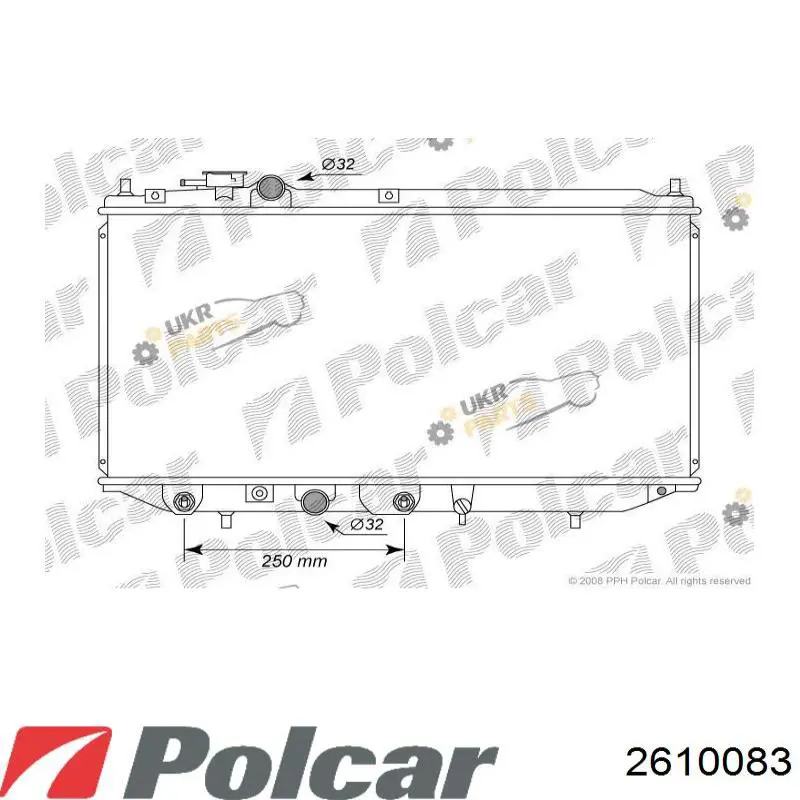 2610083 Polcar Радіатор охолодження двигуна