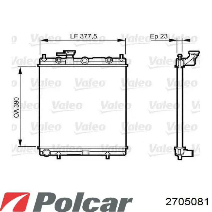 Купити 2705081 Polcar Радіатор двигуна