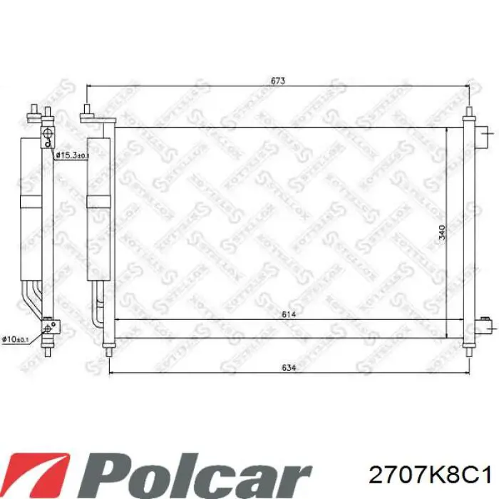 2707K8C1 Polcar радіатор кондиціонера