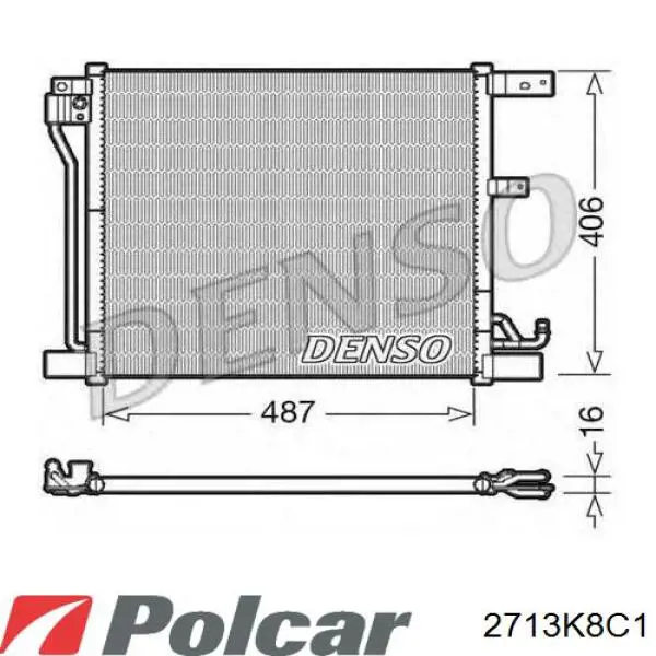 2713K8C1 Polcar радіатор кондиціонера