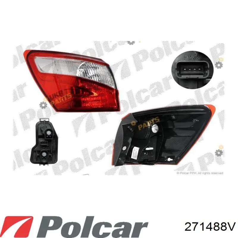 271488V Polcar Задній правий зовнішній ліхтар