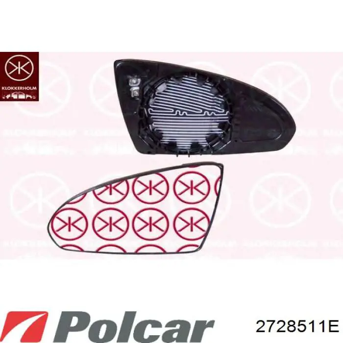2728511E Polcar Дзеркало заднього виду, ліве