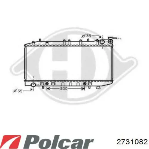 2731082 Polcar Радіатор охолодження двигуна