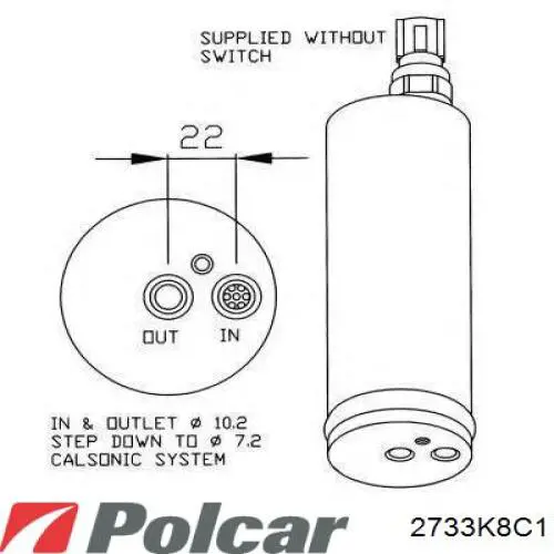 Радіатор кондиціонера 2733K8C1 Polcar