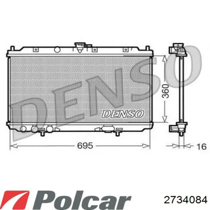 Радіатор 2734084 Polcar