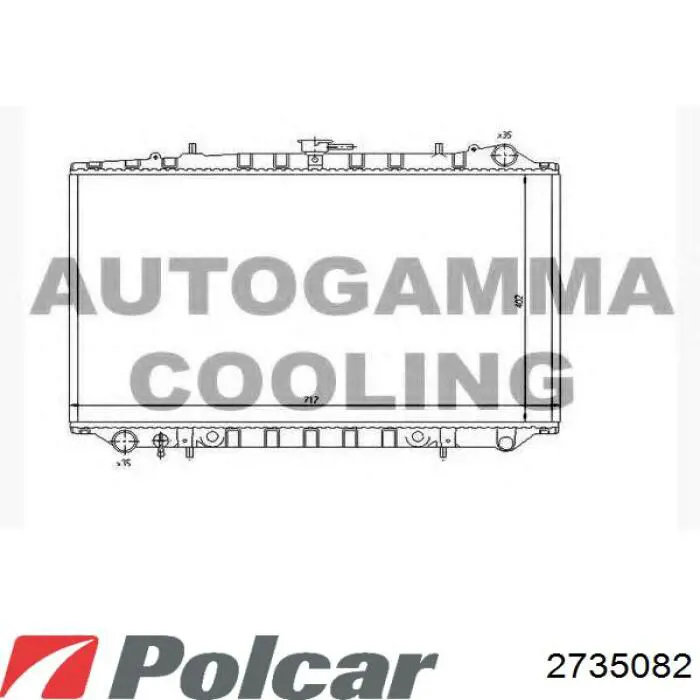 Купити 2735082 Polcar Радіатор двигуна