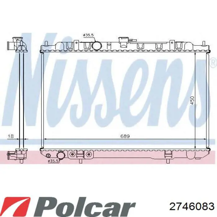 2746083 Polcar Радіатор охолодження двигуна