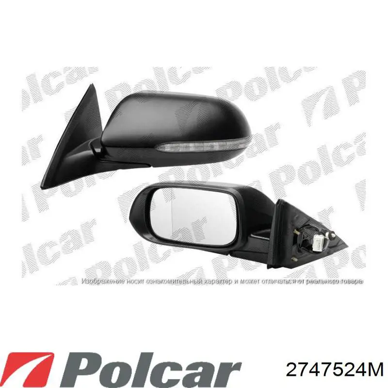 Праве бічне дзеркало Polcar 2747524M ціна, від 104.25 USD