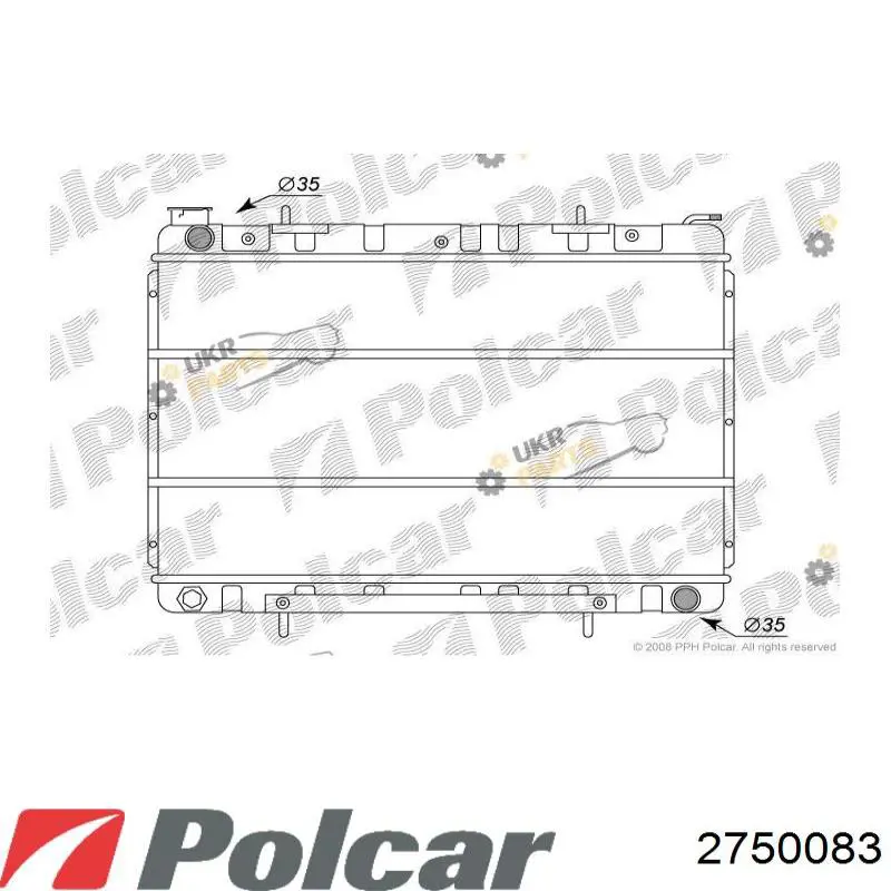 Купити 2750083 Polcar Радіатор двигуна