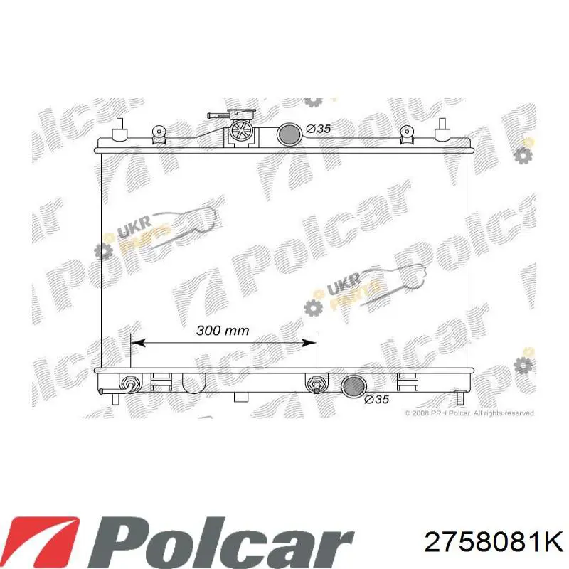2758081K Polcar Радіатор охолодження двигуна
