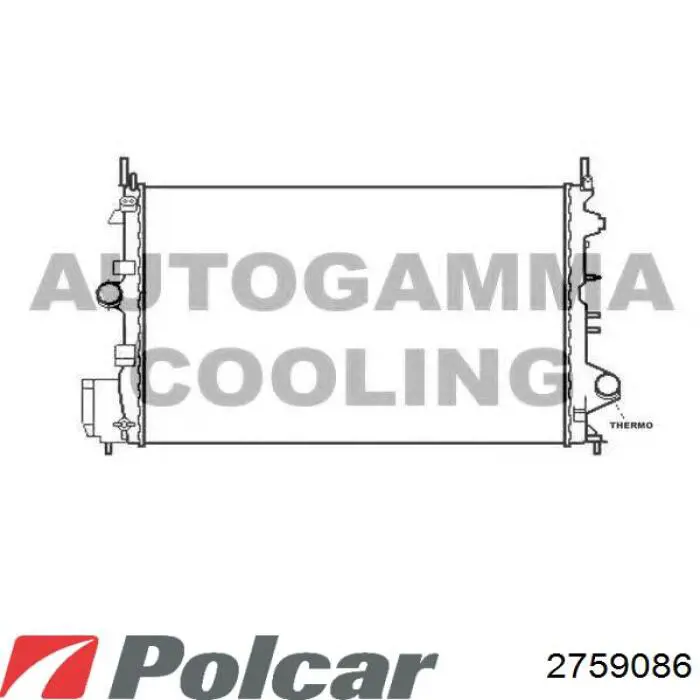Купити 2759086 Polcar Радіатор двигуна