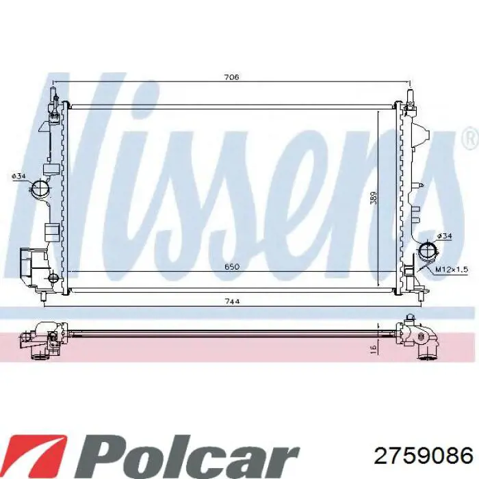 Радіатор 2759086 Polcar