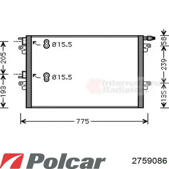 Купити 2759086 Polcar Радіатор двигуна