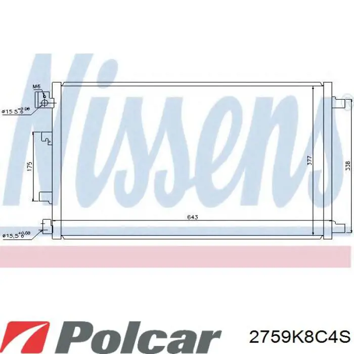 Купити 2759K8C4S Polcar Радіатор системи охолодження кондиціонера