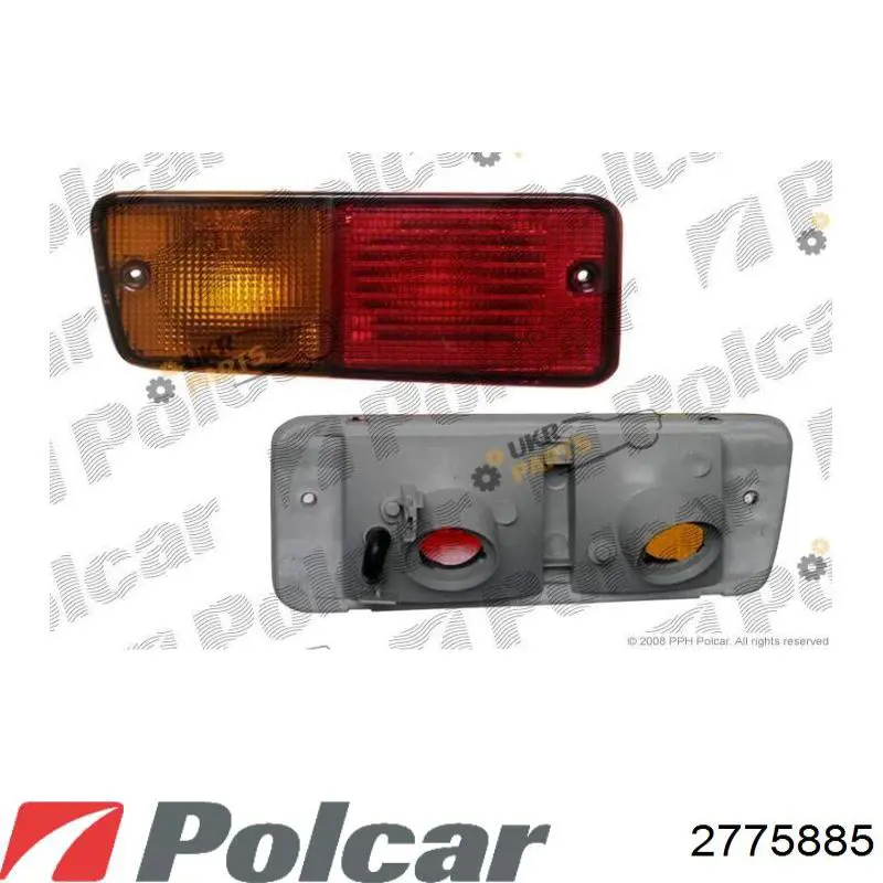 Ліхтар заднього бампера, правий 2775885E Polcar