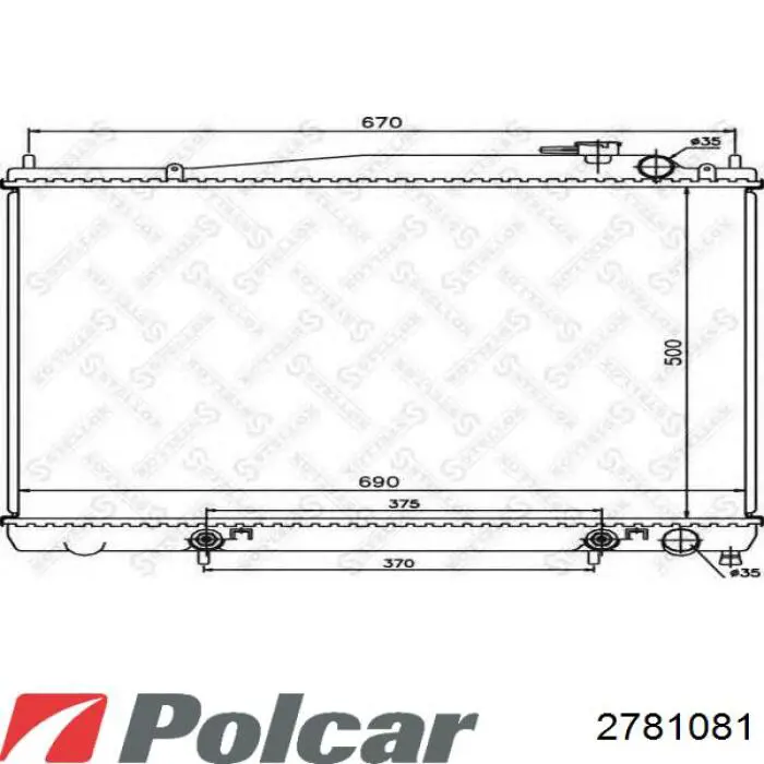 2781081 Polcar радіатор охолодження двигуна