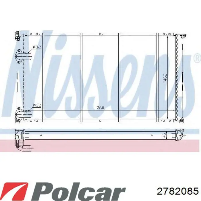 Радіатор 2782085 Polcar