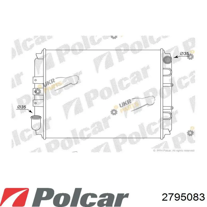 Радіатор основний Polcar 2795083 ціна, від 61.06 USD