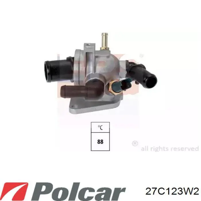 27C123W2 Polcar Дифузор радіатора охолодження, в зборі з мотором і крильчаткою