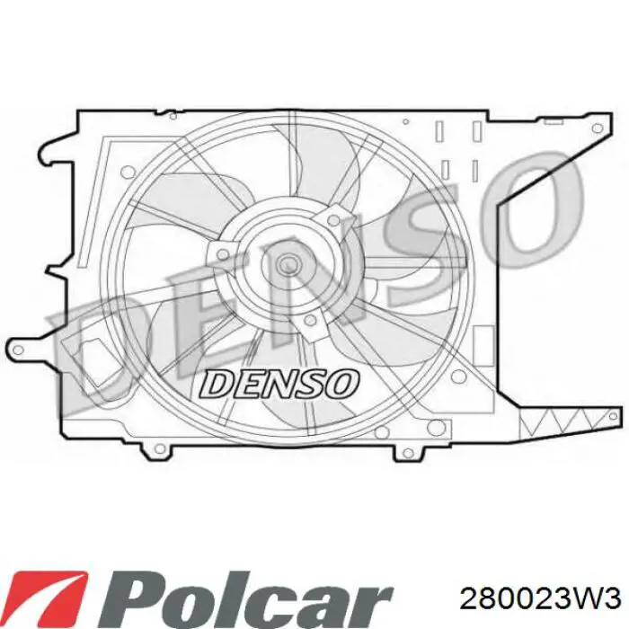 280023W3 Polcar дифузор радіатора охолодження, в зборі з двигуном і крильчаткою