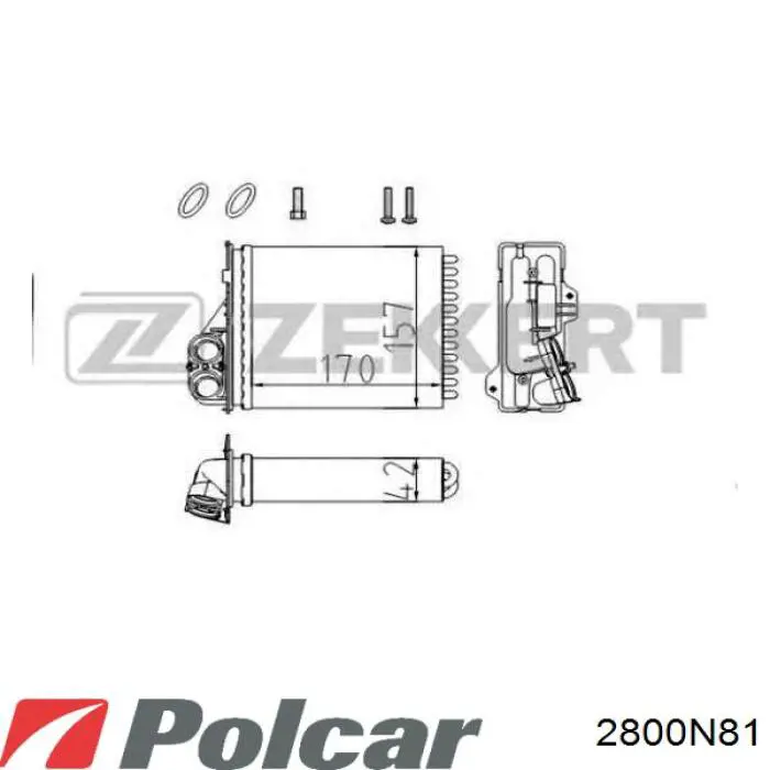 Радіатор обігрівача Renault (RVI) 6001549894
