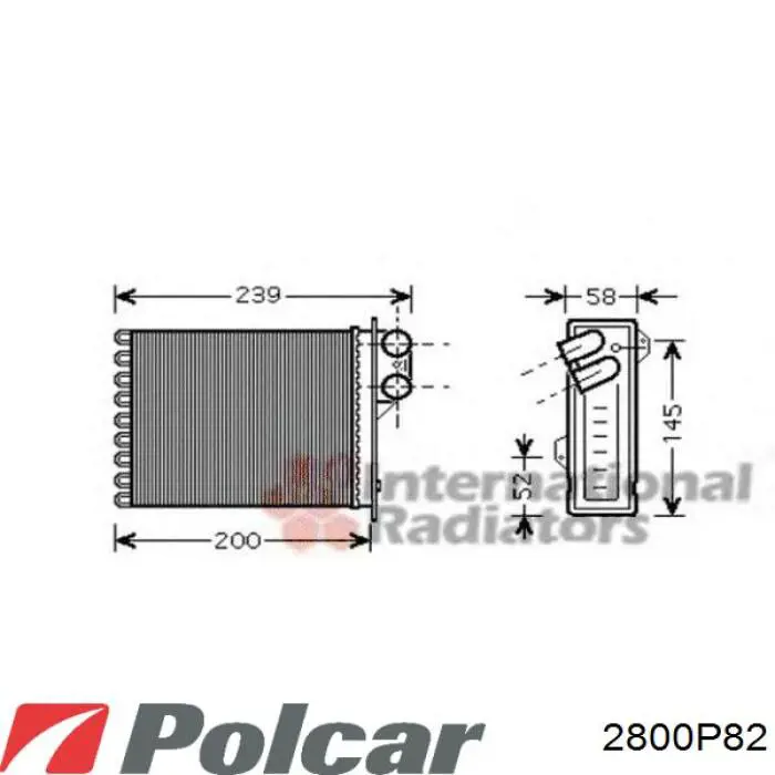 Купити 2800P82 Polcar Теплообмінник