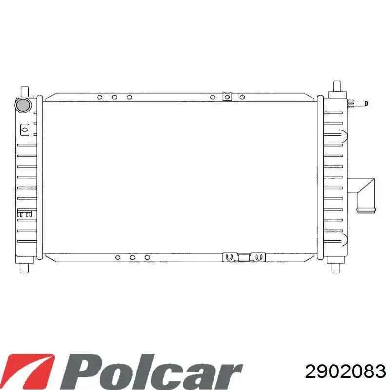 2902083 Polcar радіатор охолодження двигуна