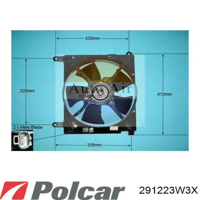293223W1 Polcar дифузор радіатора охолодження, в зборі з двигуном і крильчаткою