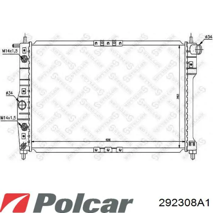 292308A1 Polcar радіатор охолодження двигуна