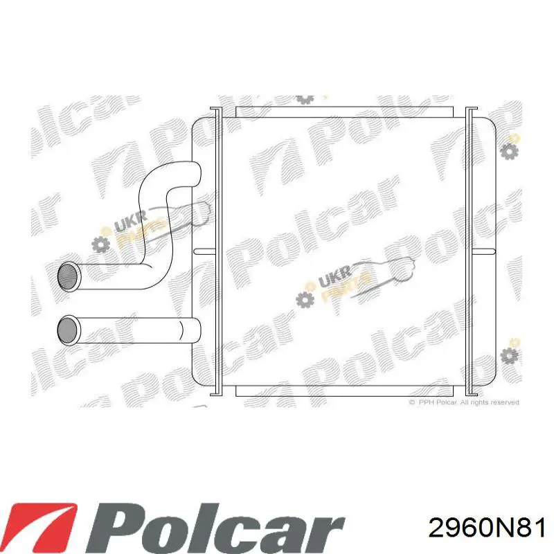 2960N81 Polcar Радіатор опалювача салону