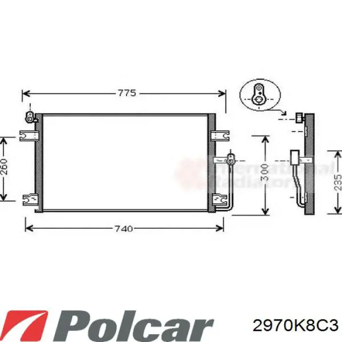  Радіатор кондиціонера SsangYong Musso 