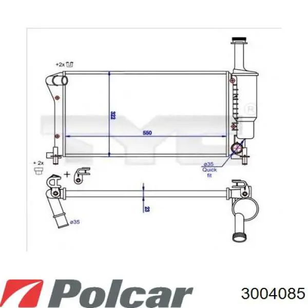 Радіатор 3004085 Polcar