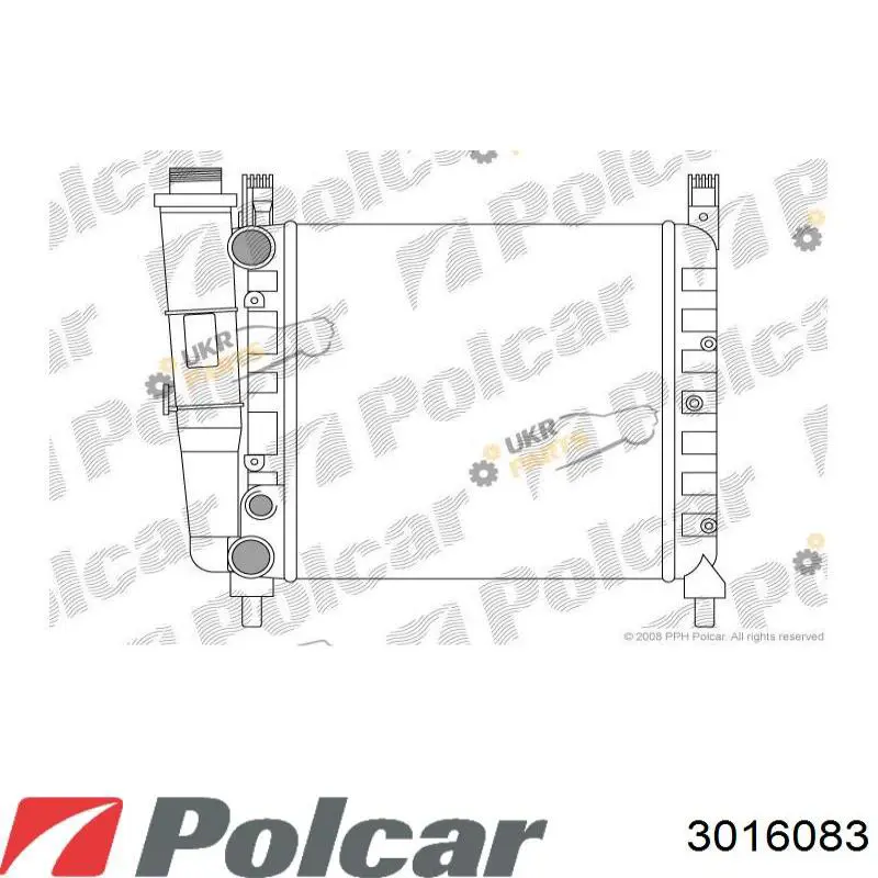 3016083 Polcar Радіатор охолодження двигуна
