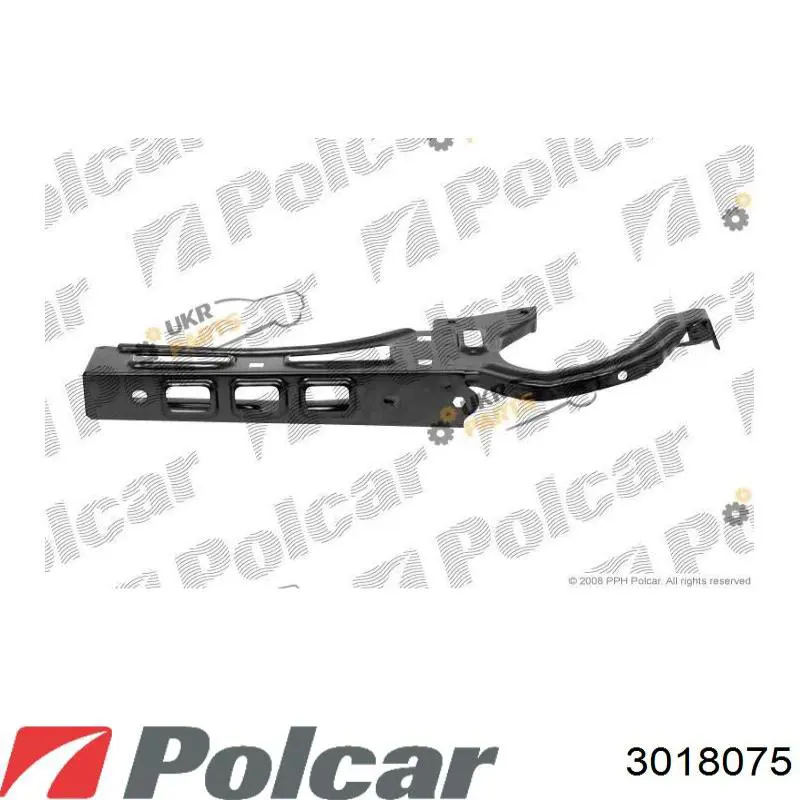 Супорт радіатора вертикальний/монтажна панель кріплення фар Polcar 3018075 ціна, від 32.67 USD