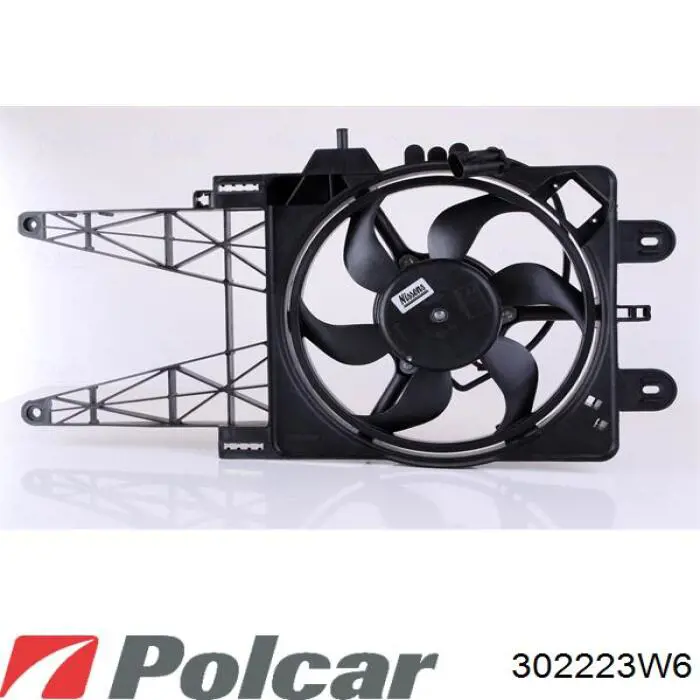 302223W6 Polcar дифузор радіатора охолодження, в зборі з двигуном і крильчаткою