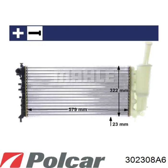 302308A6 Polcar Радіатор охолодження двигуна