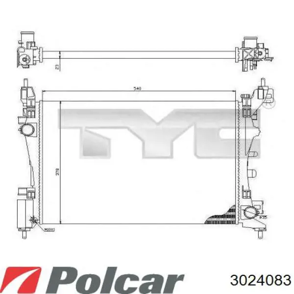 Радіатор 3024083 Polcar