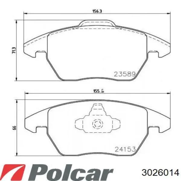 Лонжерон рами передній лівий Polcar 3026014 ціна, від 17.52 USD