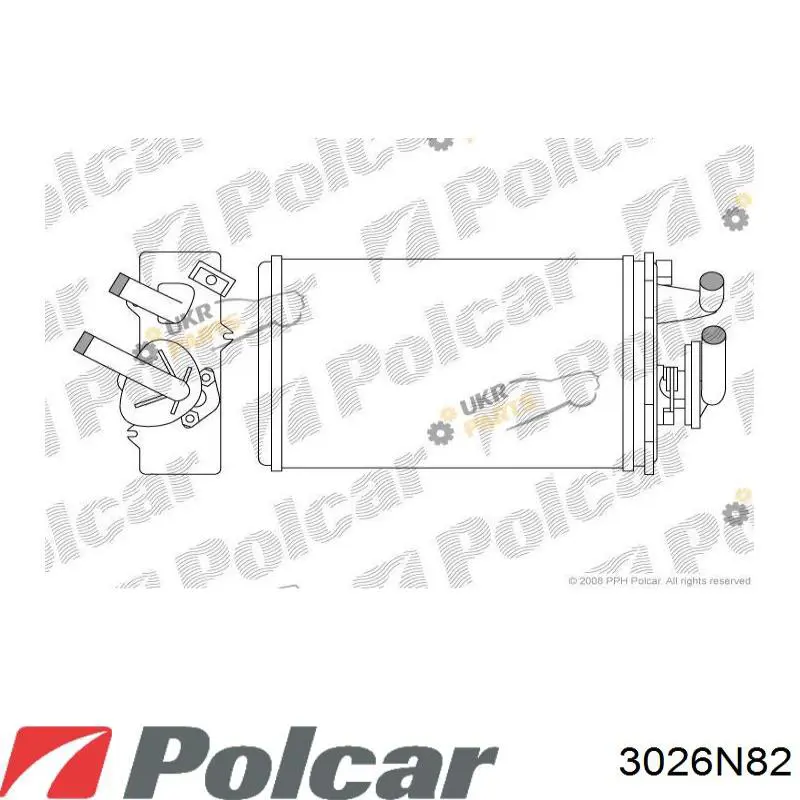 3026N82 Polcar радіатор пічки (обігрівача)