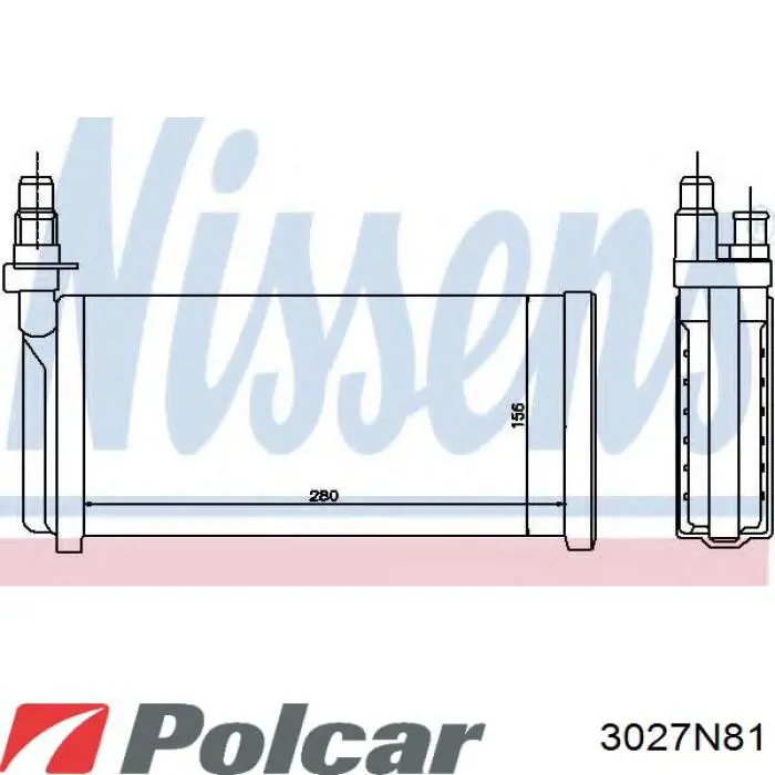 D6F004TT Thermotec Радіатор опалювача салону